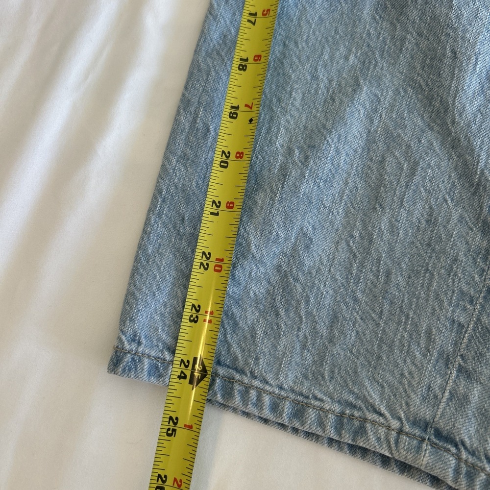 Uniqlo Jeans Womens 32 Relaxed Tapered Mid Rise Light Wash Kaihara Denim 426284 - Picture 4 of 8